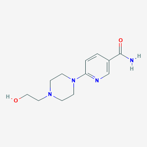 molecular formula C12H18N4O2 B8428157 6-(4-(2-Hydroxyethyl)piperazin-1-yl)-nicotinamide 