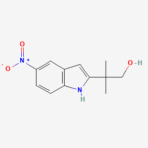 2-methyl-2-(5-nitro-1H-indol-2-yl)propan-1-ol
