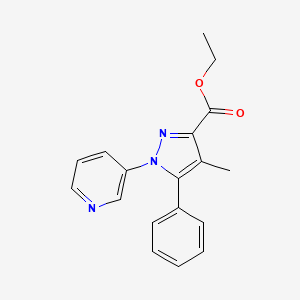 4-Methyl-5-phenyl-1-(3-pyridyl)pyrazole-3-carboxylic acid ethyl ester