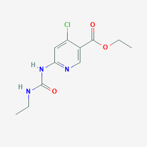Ethyl 4-chloro-6-(3-ethylureido)nicotinate