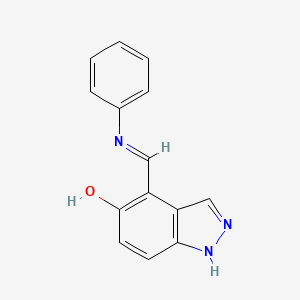 5-hydroxy-4-(N-phenyliminomethyl)-1H-indazole