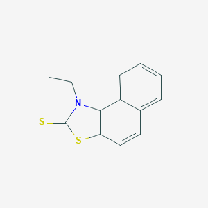 molecular formula C13H11NS2 B084283 Naphtho[1,2-d]thiazole-2(1h)-thione, 1-ethyl- CAS No. 13416-35-8