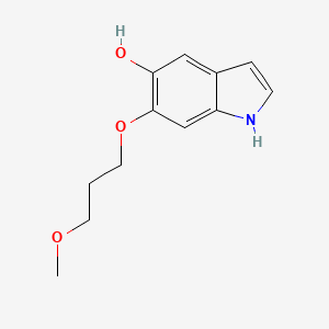 molecular formula C12H15NO3 B8428309 6-(3-Methoxypropoxy)-1H-indol-5-ol 