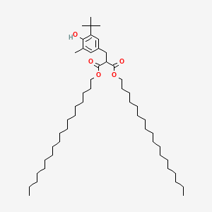 molecular formula C51H92O5 B8428322 Distearyl (4-hydroxy-3-methyl-5-t-butylbenzyl)malonate 