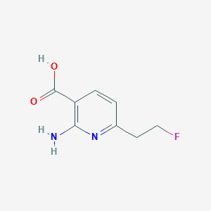molecular formula C8H9FN2O2 B8428339 2-Amino-6-(2-fluoro-ethyl)-nicotinic Acid 