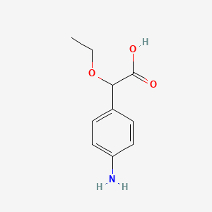 (+/-)-2-Ethoxy-2-(4'-aminophenyl)-acetic acid