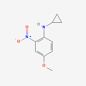 molecular formula C10H12N2O3 B8428558 N-cyclopropyl-4-methoxy-2-nitrobenzenamine 