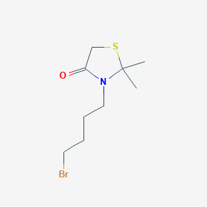 molecular formula C9H16BrNOS B8428576 3-(4-Bromobutyl)-2,2-dimethyl-4-thiazolidinone 