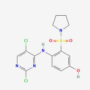 4-((2,5-Dichloropyrimidin-4-yl)amino)-3-(pyrrolidin-1-ylsulfonyl)phenol