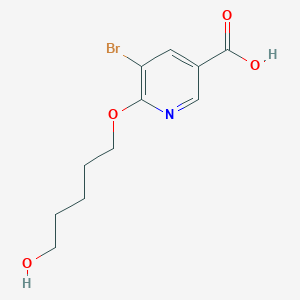 5-Bromo-6-(5-hydroxy-pentyloxy)-nicotinic acid