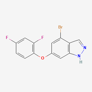 molecular formula C13H7BrF2N2O B8428612 4-bromo-6-(2,4-difluoro-phenoxy)-1H-indazole 