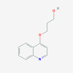 molecular formula C12H13NO2 B8428619 3-(Quinolin-4-yloxy)propan-1-ol 