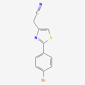 molecular formula C11H7BrN2S B8428624 4-(4-Cyanomethyl thiazol-2-yl)-bromobenzene 