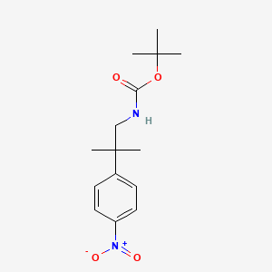 molecular formula C15H22N2O4 B8428631 Tert-butyl 2-methyl-2-(4-nitrophenyl)propylcarbamate CAS No. 180081-09-8