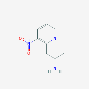 molecular formula C8H11N3O2 B8429011 2-Aminopropyl-3-nitropyridine 