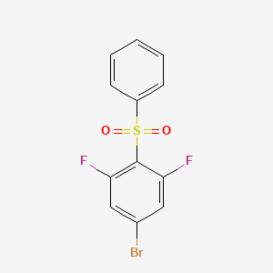 molecular formula C12H7BrF2O2S B8429031 4-Bromo-2,6-difluorophenyl phenyl sulfone 
