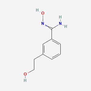 molecular formula C9H12N2O2 B8429050 N'-hydroxy-3-(2-hydroxyethyl)benzenecarboximidamide 