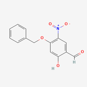 molecular formula C14H11NO5 B8429068 4-Benzyloxy-2-hydroxy-5-nitrobenzaldehyde 