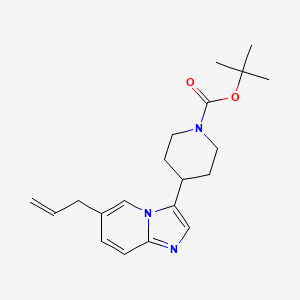 molecular formula C20H27N3O2 B8429091 1-(t-Butoxycarbonyl)-4-(6-allyl-imidazo[1,2-a]pyridin-3-yl)-piperidine 