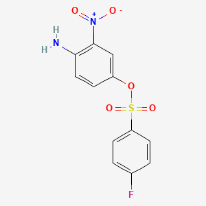 molecular formula C12H9FN2O5S B8429101 4-Amino-3-nitrophenyl 4-fluorobenzenesulfonate 