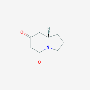 molecular formula C8H11NO2 B8429112 (S)-Tetrahydroindolizine-5,7(1H,6H)-dione 