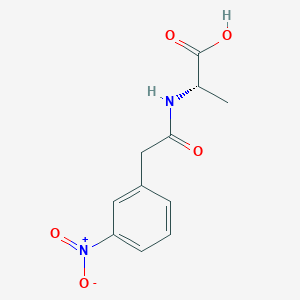 molecular formula C11H12N2O5 B8429127 N-(3-Nitrophenylacetyl)-L-alanine 