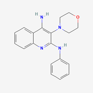 molecular formula C19H20N4O B8429133 4-Amino-2-anilino-3-morpholinoquinoline 