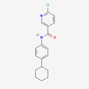 6-Chloro-N-(4-cyclohexylphenyl)nicotinamide