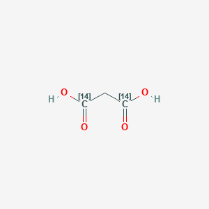 molecular formula C3H4O4 B084293 (1,3-14C2)Propanedioic acid CAS No. 13878-08-5