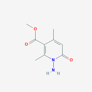 molecular formula C9H12N2O3 B8429434 1-Amino-2,4-dimethyl-6-oxo-1,6-dihydro-pyridine-3-carboxylic acid methyl ester 