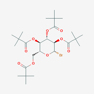 (2S,3R,4S,5R,6R)-2-Bromo-6-((pivaloyloxy)methyl)tetrahydro-2H-pyran-3,4,5-triyl tris(2,2-dimethylpropanoate)