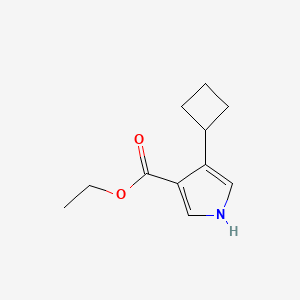 molecular formula C11H15NO2 B8429695 ethyl 4-cyclobutyl-1H-pyrrole-3-carboxylate 