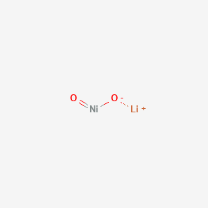 molecular formula LiNiO2 B084299 Lithium nickel oxide (LiNiO2) CAS No. 12031-65-1