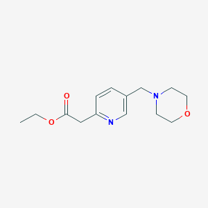 molecular formula C14H20N2O3 B8430114 Ethyl 2-[5-(morpholin-4-ylmethyl)pyridin-2-yl]acetate 