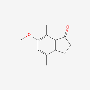 molecular formula C12H14O2 B8430160 4,7-Dimethyl-6-methoxy-1-indanone 