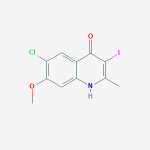 6-chloro-3-iodo-7-methoxy-2-methylquinolin-4(1H)-one