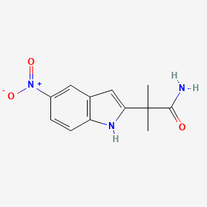 2-methyl-2-(5-nitro-1H-indol-2-yl)propanamide