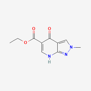 4-hydroxy-2-methyl-2H-pyrazolo[3,4-b]pyridine-5-carboxylic acid, ethyl ester