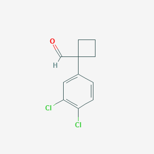 molecular formula C11H10Cl2O B8430385 1-(3,4-Dichlorophenyl)cyclobutanecarbaldehyde 
