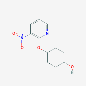 molecular formula C11H14N2O4 B8430390 4-(3-Nitro-pyridin-2-yloxy)-cyclohexanol 