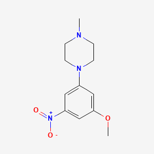 molecular formula C12H17N3O3 B8430405 1-(3-Methoxy-5-nitrophenyl)-4-methylpiperazine 