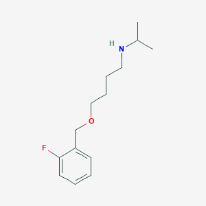 molecular formula C14H22FNO B8430417 4-(2-fluorobenzyloxy)-N-(isopropyl)butylamine CAS No. 188723-61-7