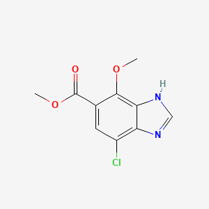 molecular formula C10H9ClN2O3 B8430419 7-Chloro-4-methoxy-3H-benzoimidazole-5-carboxylic acid methyl ester 