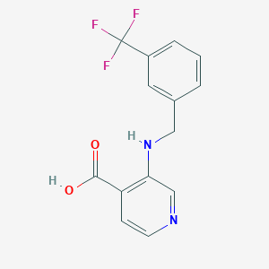 molecular formula C14H11F3N2O2 B8430437 3-{[3-(Trifluoromethyl)benzyl]amino}pyridine-4-carboxylic acid 