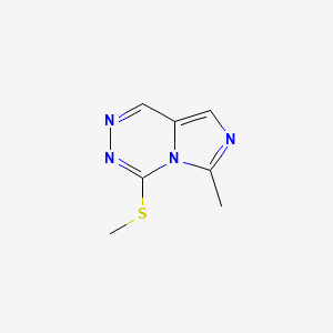 molecular formula C7H8N4S B8430448 6-Methyl-4-(methylthio)-imidazo[1,5-d]-as-triazine 