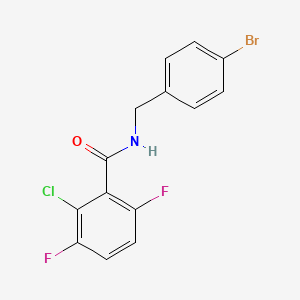 molecular formula C14H9BrClF2NO B8430453 N-(4-bromobenzyl)-2-chloro-3,6-difluorobenzamide 