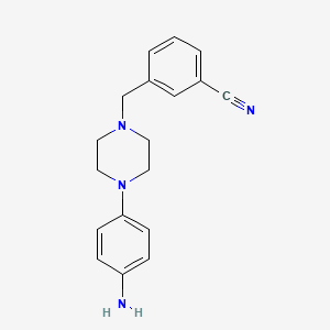 molecular formula C18H20N4 B8430472 4-[4-(3-Cyano-benzyl)-piperazin-1-yl]-phenylamine 