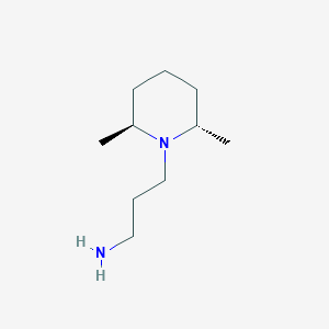 molecular formula C10H22N2 B8430479 trans-3-[2,6-Dimethylpiperidinyl]propylamine 