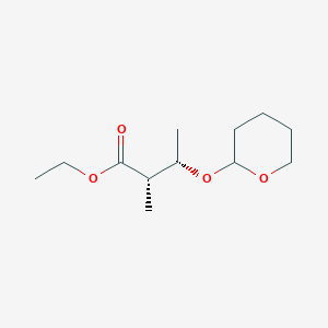 molecular formula C12H22O4 B8430487 ethyl (2S,3S)-2-methyl-3-tetrahydropyranyloxybutanoate 