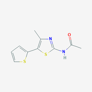 molecular formula C10H10N2OS2 B8430490 N-[4-methyl-5-(2-thienyl)-1,3-thiazol-2-yl]acetamide 